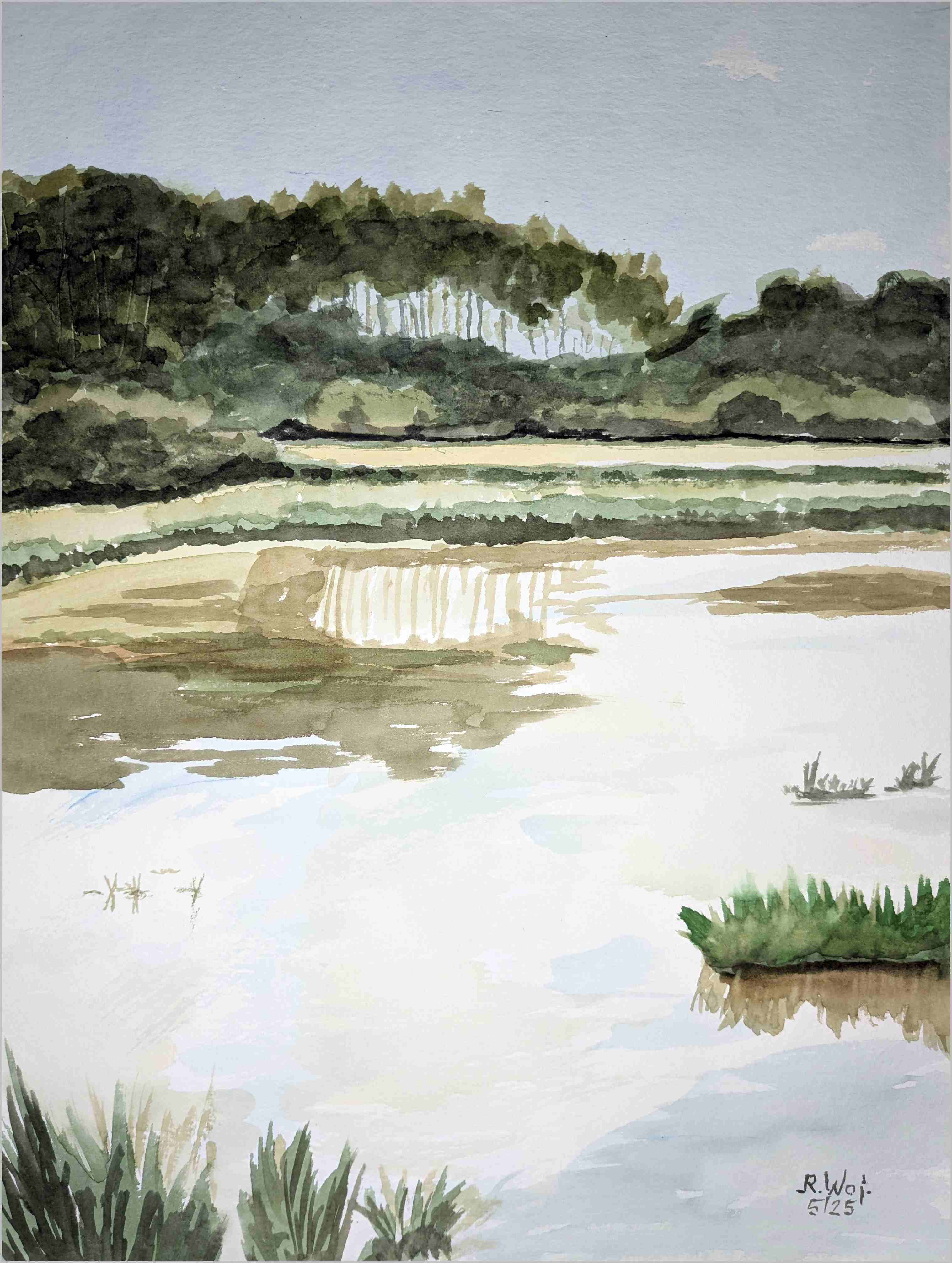   Landschaft hinter See